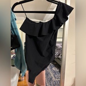 Zara one shoulder one piece bathing suit